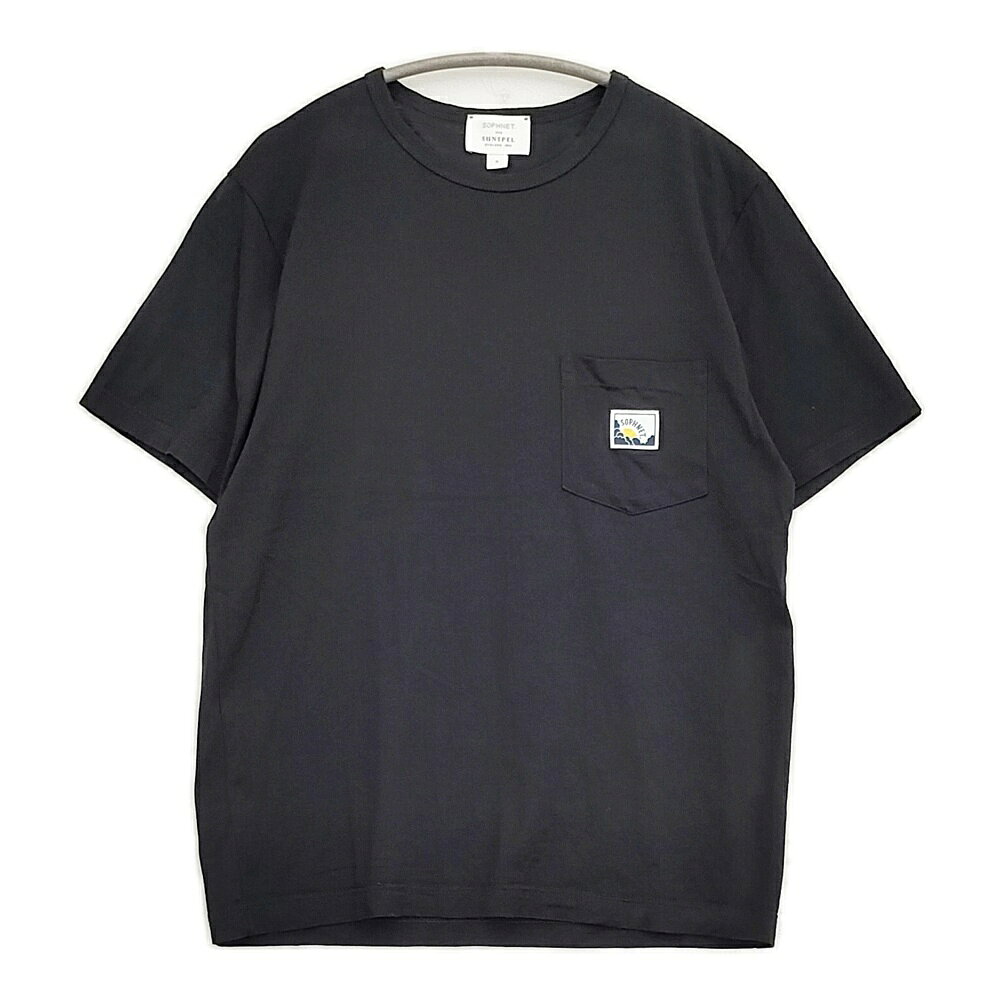 SOPHNET./SUNSPEL ポケットTEE イギリス製 572-1168061 サイズS 半袖Tシャツ カットソー ブラック メンズ ソフネット/サンスペル6-0630S