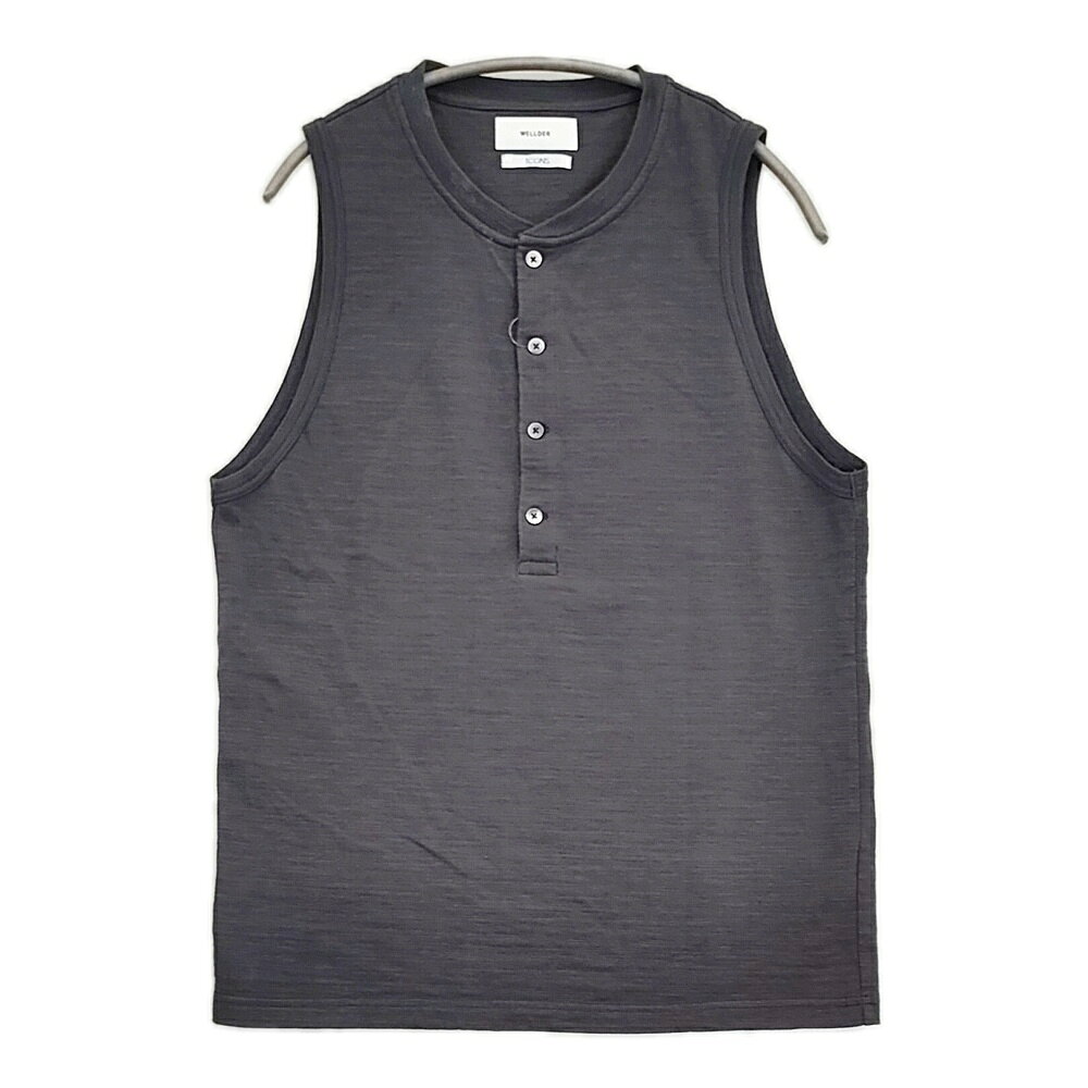 WELLDER ICONS別注 HENLEY NECK TANK TOP 定価11000円 WM23SSIS02 ヘンリーネック タンクトップ Cグレー メンズ ウェルダー6-0630S