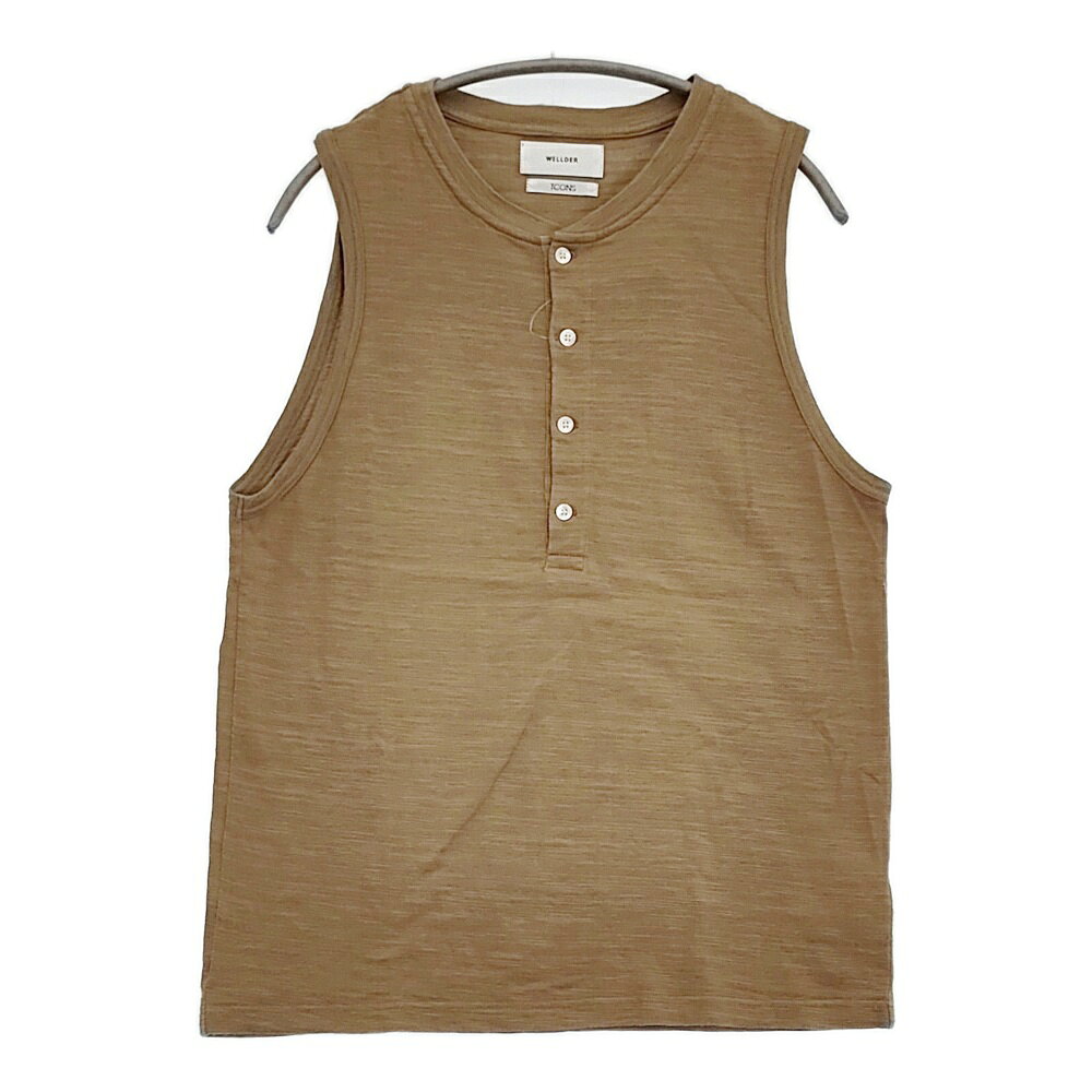 WELLDER ICONS別注 HENLEY NECK TANK TOP 定価11000円 WM23SSIS02 ヘンリーネック タンクトップ ベージュ メンズ ウェルダー6-0630S