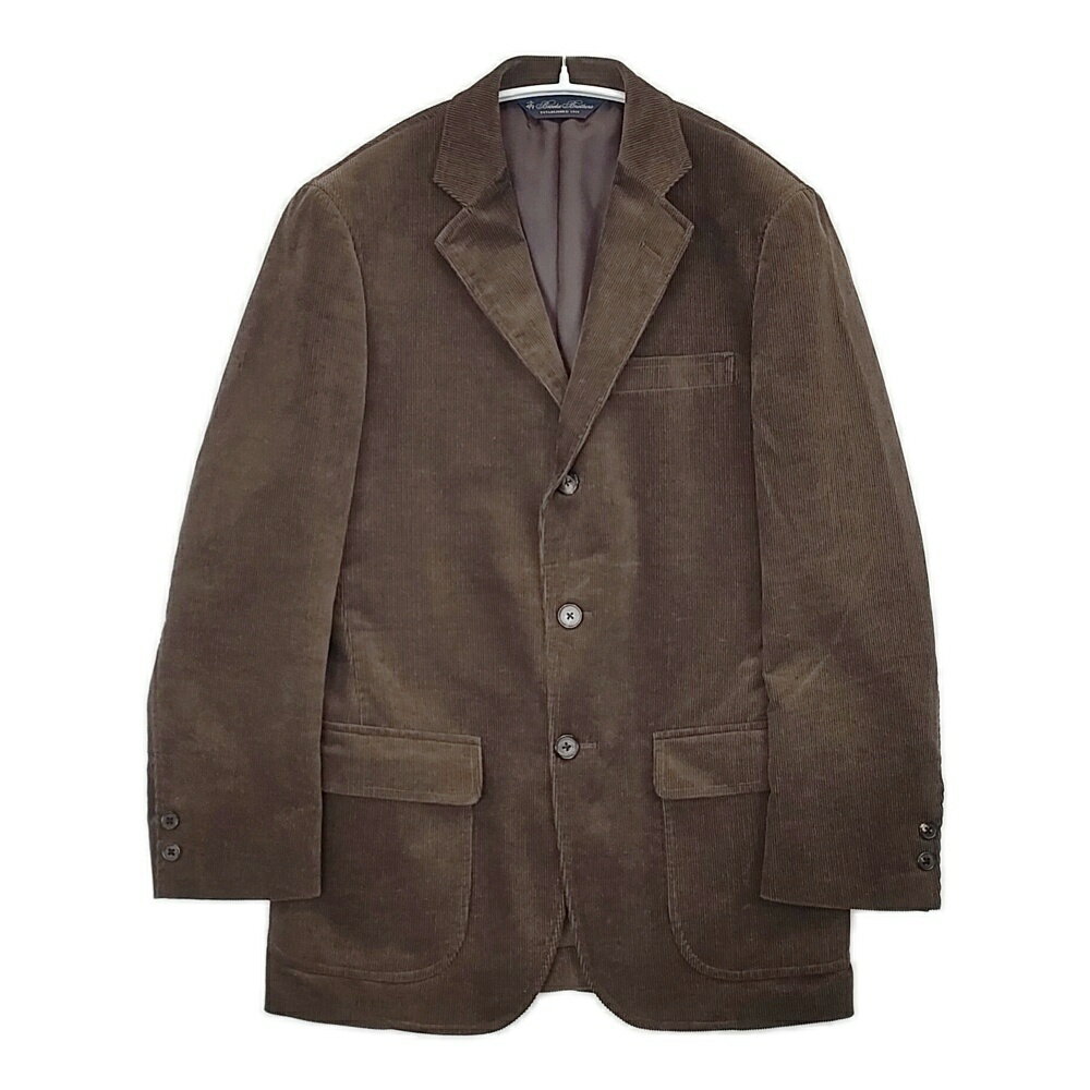 Brooks Brothers DUCA VISCONTI イタリアファブリック コーデュロイジャケット 35SHT テーラードジャケット ブラウン メンズ ブルックスブラザーズ【中古】6-0109T