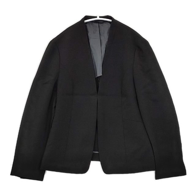 Rakuten - J.PRESS セラテリーダブルクロス ノーカラー ジャケット 定価36960円 JKGJGS0042 テーラードジャケット 24AW ブラック レディース ジェイプレス【中古】5-1101M