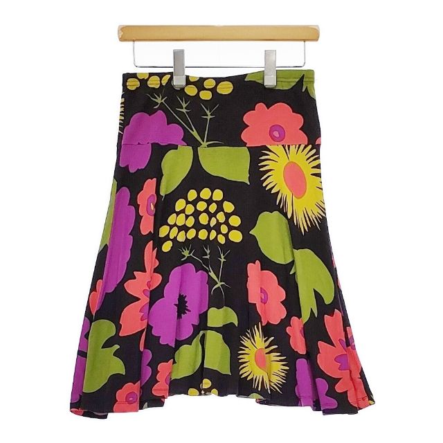 マリメッコ　プリーツスカート　ウニッコ　花柄　ブラック　XL Myy Unikko スカート | Maija Isola | Marimekko (マリメッコ) 日本