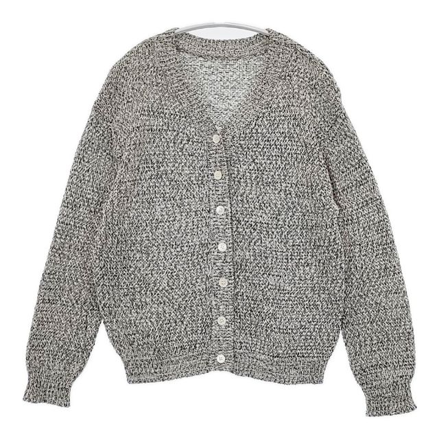 HUMAN WOMAN 077-2170205 MIXカラーニットカーディガン コットンポリエステル カーディガン グレー レディース ヒューマンウーマン【中..