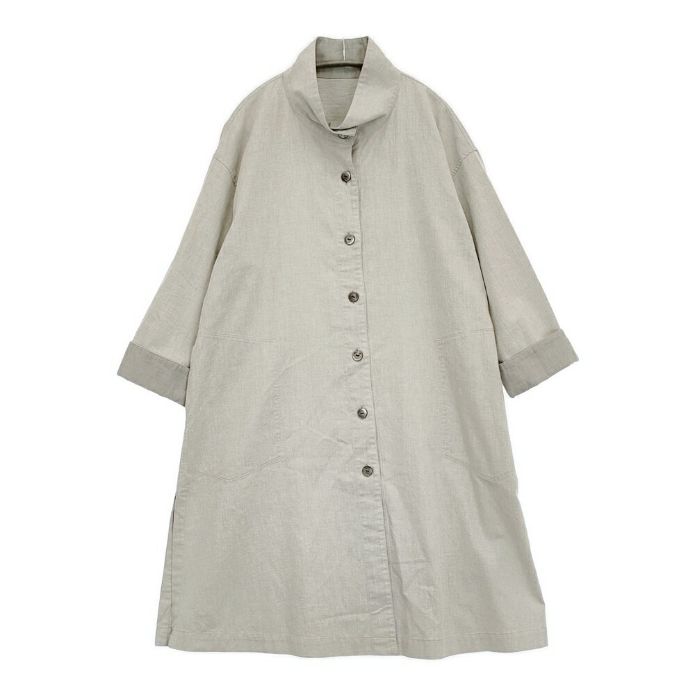 gungendo 綿麻ソフトカルゼ ジャケット栂（つが） ぎんねず 定価47300円 25502903 コート 25AW ライトグレー レディース 群言堂【中古】6-0109M