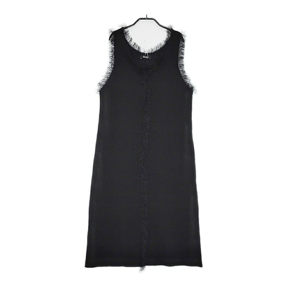Rakuten - Edition 新品 フリンジニットノースリーブワンピース サイズ34 34024102006 ワンピース 24SS ブラック レディース エディション【中古】5-0608S