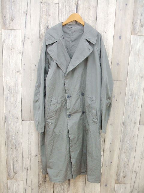 Graphpaper Garment Dyed Poplin Coat GM201-10001 サイズ2 ロング コート グレー系 メンズ グラフペーパー【中古】0-0206A☆