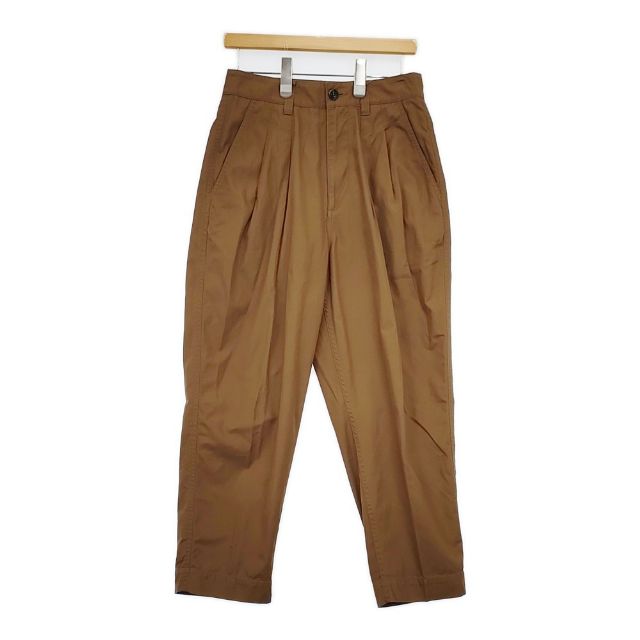 MHL. 595-3143502 CRISP COTTON TWILL タックテーパード 定価28600円 パンツ 23SS ブラウン レディース エムエイチエル【中古】6-0121G