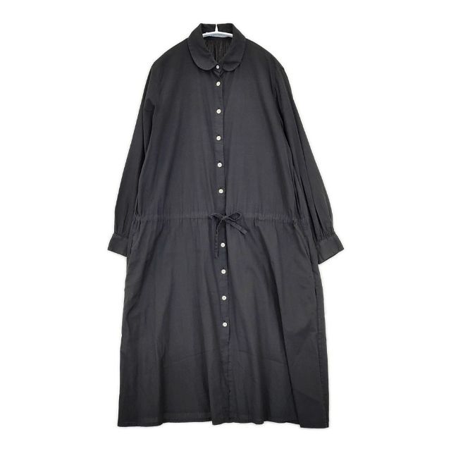everlasting sprout コットン シャツワンピ 丸襟 ワンピース ブラック レディース エヴァーラスティングスプラウト【中古】6-0121M