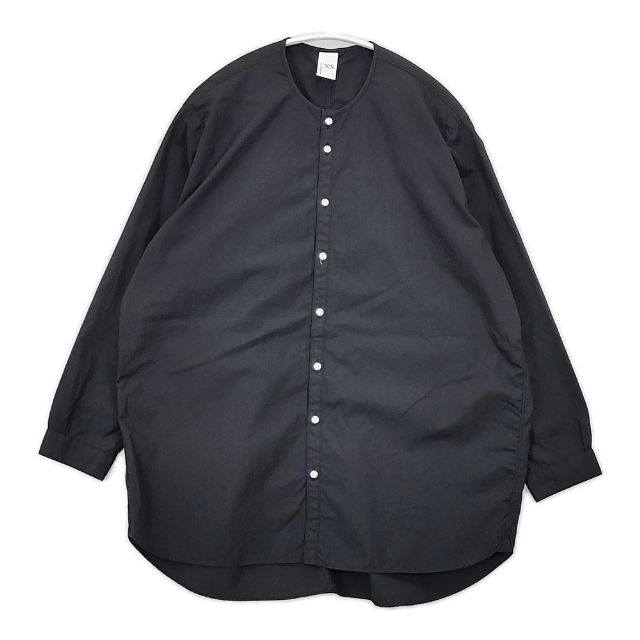 NO CONTROL AIR ノーカラー コットン 製品洗い XS 長袖シャツ ブラック レディース ノーコントロールエアー6-0121M