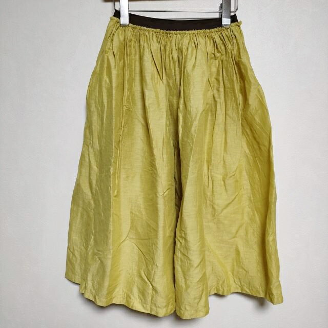 dahl’ia リネン混 スカート イエロー レディース ダリア【中古】4-0411M
