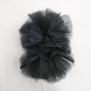 la fleur naomi フラワー オーガンジー コサージュ 定価19800円 ブローチ ブラック レディース ラフルール【中古】4-0912G