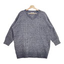 Heart Market Vネック ケーブル セーター ニット ブルー レディース ハートマーケット【中古】4-1126T(4)