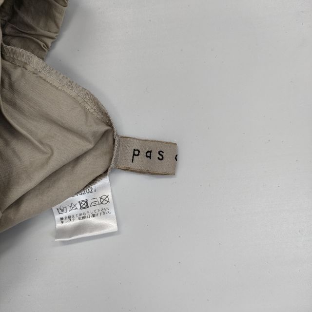 pas a pas 後染め加工 イージーパンツ Z132027 コットン パンツ ベージュ レディース パスアパス【中古】5-0804M