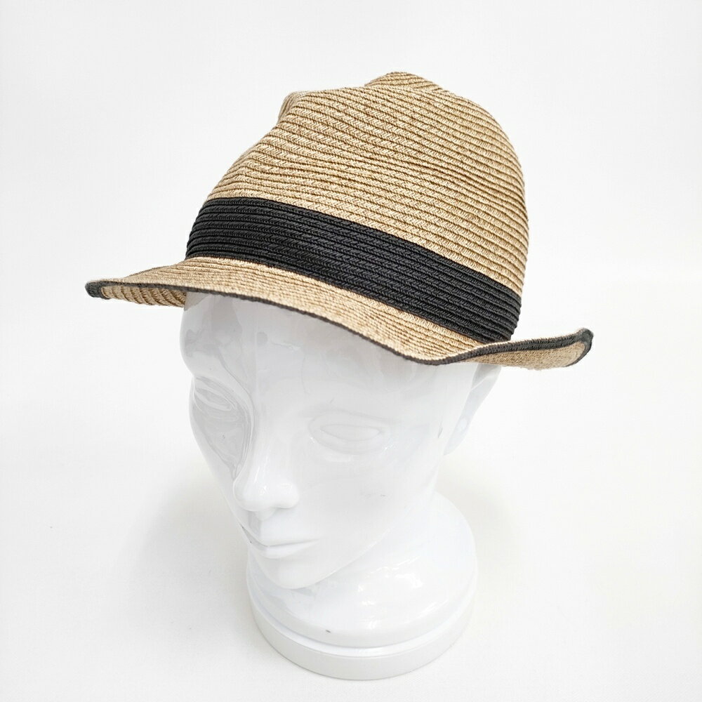 mature ha BOXED HAT ボックスハット 帽子 ペーパー ハット ベージュ レディース マチュアーハ【中古】6-0212M