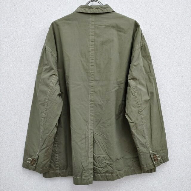 AQUA ROCK アクアロック 未使用品 AQ001 Cotton Cambric Jacket 定価42900円 3B テーラードジャケット 23SS カーキ メンズ【中古】4-0409M
