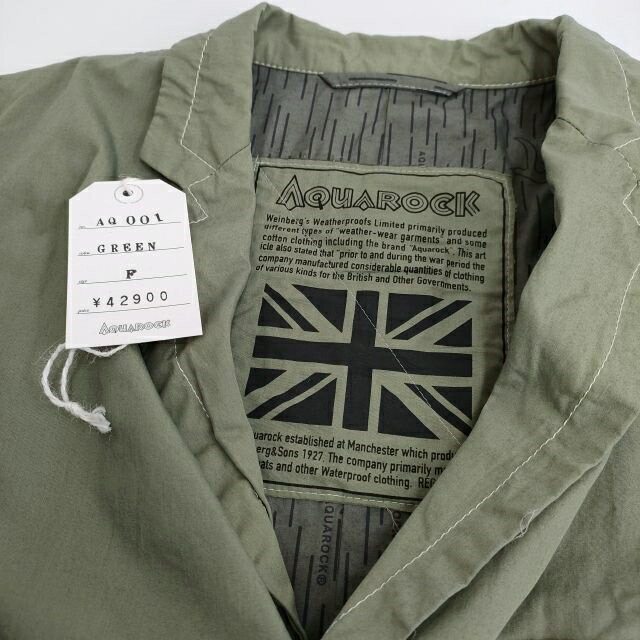 AQUA ROCK アクアロック 未使用品 AQ001 Cotton Cambric Jacket 定価42900円 3B テーラードジャケット 23SS カーキ メンズ【中古】4-0409M