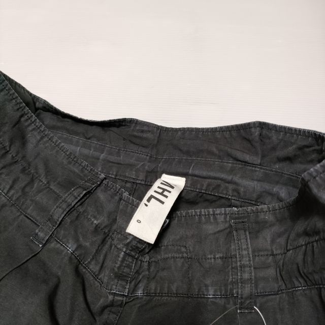 MHL. 595-9143503 COTTON RAMIE TOUGH POPLIN TROUSERS パンツ 2018 ブラック レディース エムエイチエル【中古】4-0418M