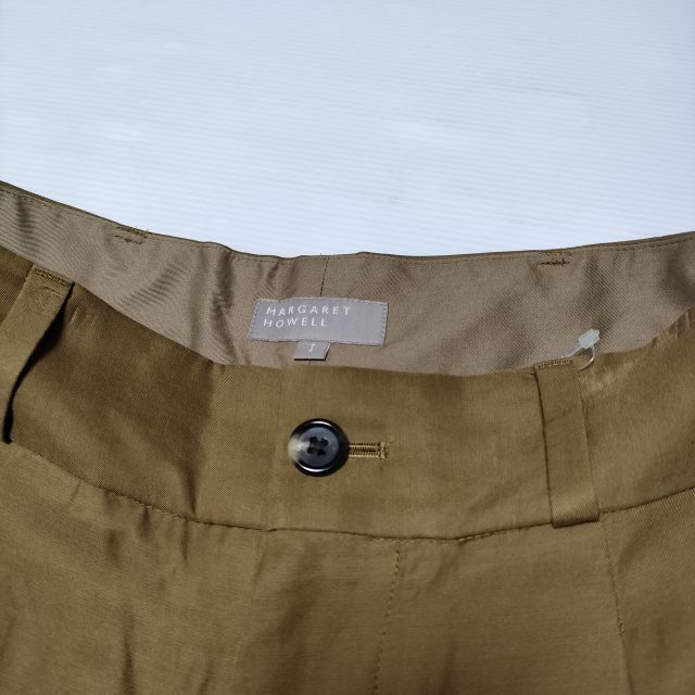MARGARET HOWELL 578-9144001 レーヨンコットン ガウチョ パンツ 2018 ベージュ レディース マーガレットハウエル【中古】4-0418M
