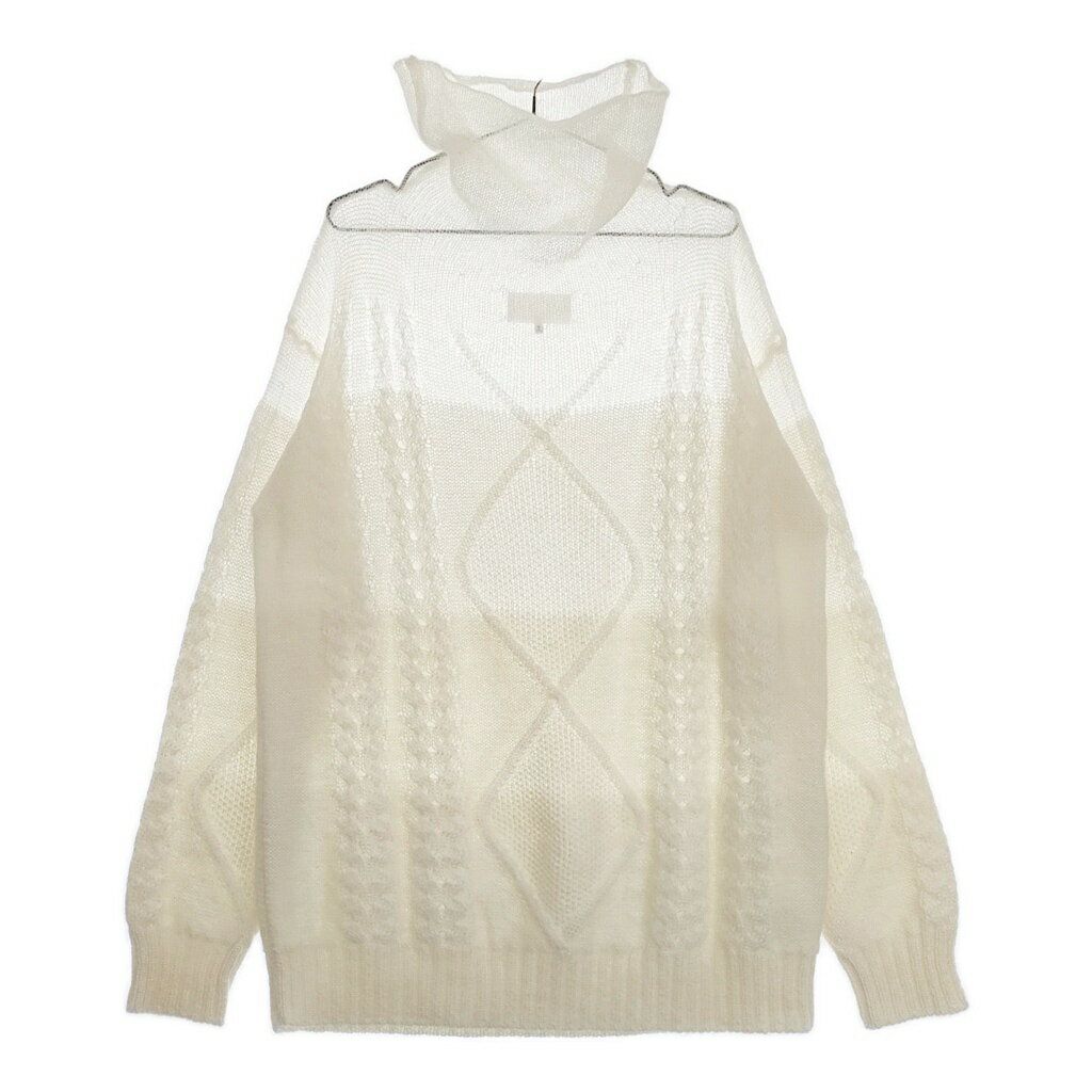 MAISON MARGIELA S29GP0070 XS 白タグ モヘヤタートルネック グラデーション ニット アイボリー レディース メゾンマルジェラ【中古】4-1009T(4.0)