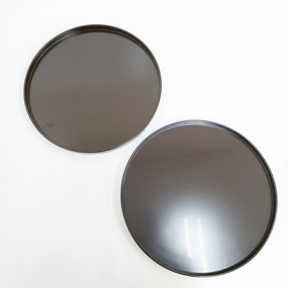 尺2丸盆 2枚セット 漆器 お盆 その他雑貨 エンジ レディース【中古】5-0514G