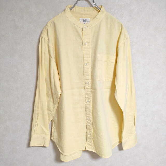 Guild products バンドカラーシャツ コットン サイズ1 長袖シャツ イエロー メンズ ギルドプロダクツ【中古】4-0712M