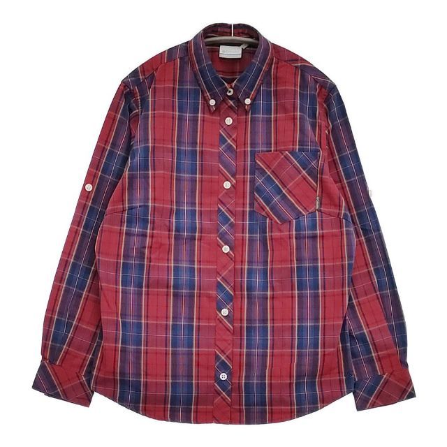 Rakuten - Columbia BDシャツ ボタンダウン チェック 長袖シャツ レッド レディース コロンビア【中古】5-1129M