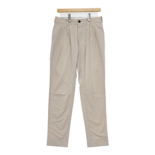 MARGARET HOWELL WASHED DENSE COTTON POPLIN TROUSERS 定価28600円 579-1140019 パンツ ベージュ メンズ マーガレットハウエル【中古】6-0411G