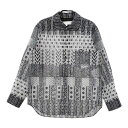 tao COMME des GARCONS 総柄シースルーブラウス TI-B017 ブラウス シャツ AD2021 グレー レディース タオ コムデギャルソン【中古】5-0324M(4)