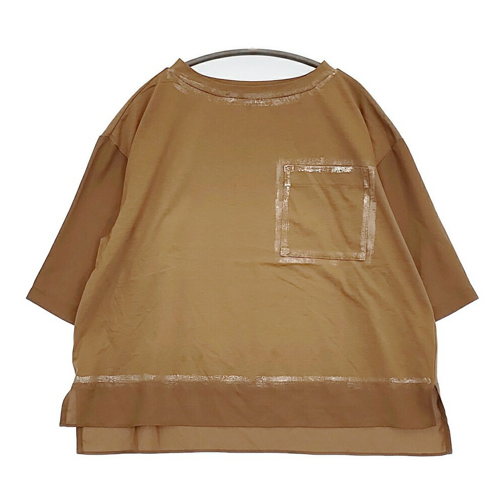 Rakuten - etre relie 異素材切替 カットソー ブラウン レディース エトレリー【中古】5-0725S