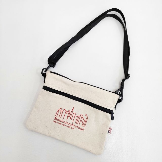 Rakuten - Manhattan Portage キャンバスライトコレクション 撥水加工 10オンス キャンバス Harlem Bag 定価6380円 ショルダーバッグ ナチュラル レディース マンハッタンポーテージ【中古】6-0521G