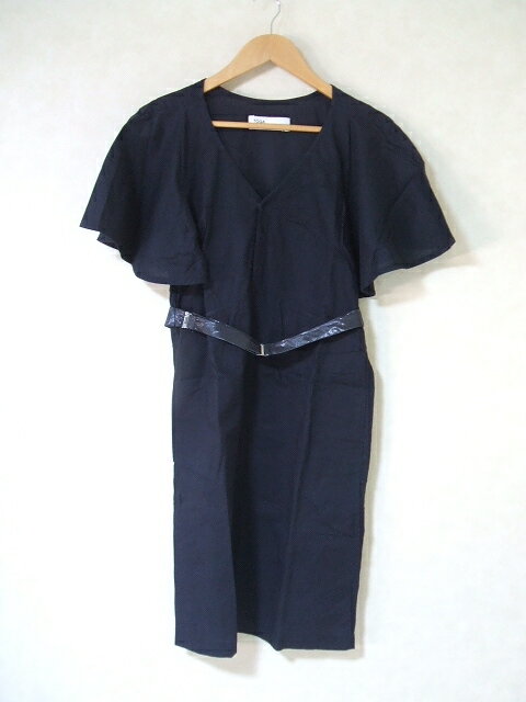 TOGA 半袖 ベルト付き ワンピース サイズM ネイビー レディース トーガ【中古】2-0410S