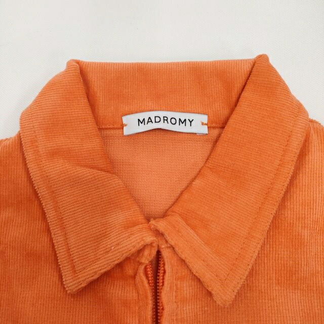 MADROMY tomii 新品 コーデュロイショートジャケット 定価16500円 ジャケット オレンジ レディース マッドロミー【中古】3-1002T#