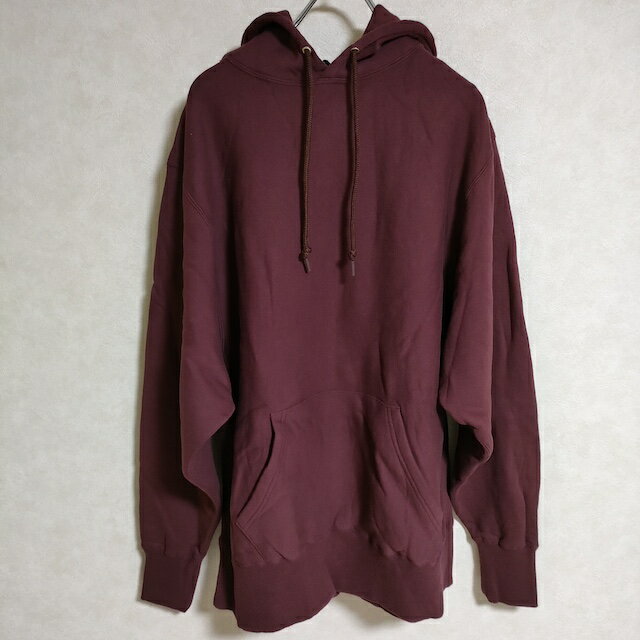 FRAMeWORK ウラキモウフーテッドパーカ スウェット コットン サイズF パーカー ワインレッド タグ表記..