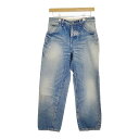 mina perhonen always ma4115 ダメージ加工 インディゴ ジーンズ デニムパンツ ライトブルー レディース ミナペルホネン【中古】5-0...