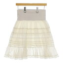 Franche lippee ティアード ペチスカート レース 516025 サイズM ミニスカート アイボリー レディース フランシュリッペ【中古】5-0215M