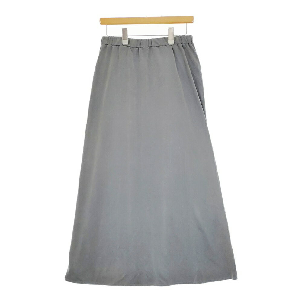 Rakuten - BATONER BEMBERG SKIRT BN-22SL-037 定価19800円 キュプラ混 ロングスカート グレー レディース バトナー【中古】5-0215M