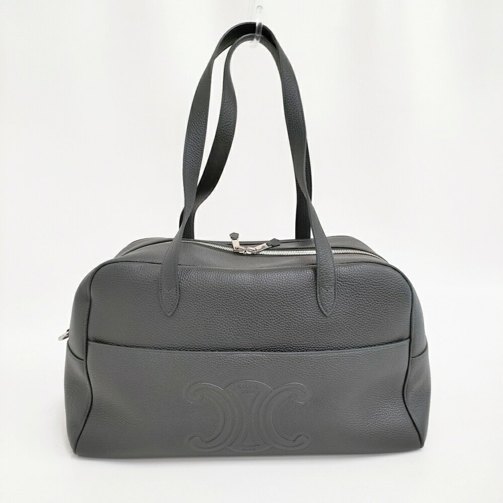 Rakuten - CELINE ダッフルバッグ グレインドカーフスキン 定価390500円 ボストンバッグ 25AW ナイトグリーン メンズ セリーヌ【中古】6-0328G
