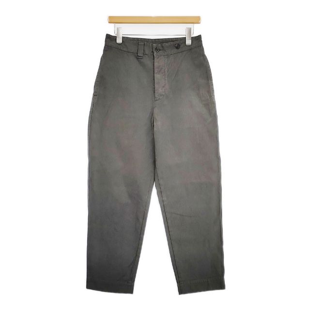 MHL. UNEVEN COTTTON CANVAS バイオ加工 製品染め 定価27500円 595-2243501 パンツ 22AW グレー レディース エムエイチエル6-0618G