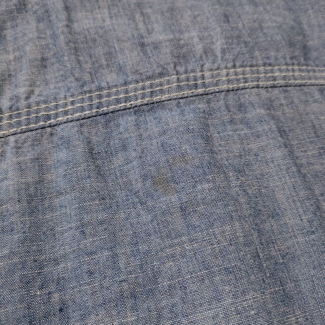 miusa サイズS コットン 長袖シャツ チュニック ライトブルー レディース ミューザ【中古】3-0901M