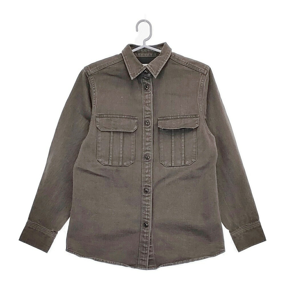 Rakuten - H BEAUTY&YOUTH DENIM CPO JACKET 1611-243-2196 シャツ デニムジャケット Cグレー レディース エイチビューティアンドユース【中古】5-0511M