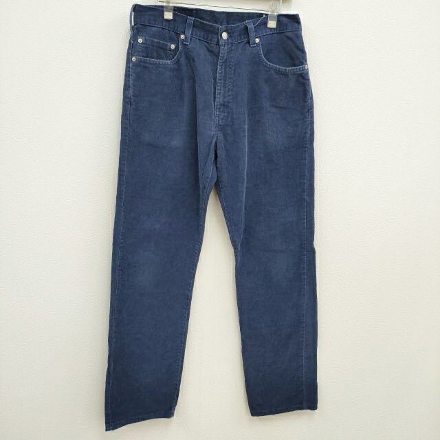 Levi's 505 USA製 W34L32 ヴィンテージ アメリカ古着 コーデュロイ パンツ ネイビー メンズ リーバイス【中古】3-1017T♪