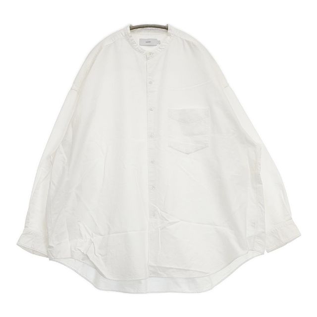 Graphpaper Oxford Oversized Band Collar Shirt オックスフォードオーバーサイズドバンドカラーシャツ 長袖シャツ ホワイト メンズ グラフペーパー6-0711M