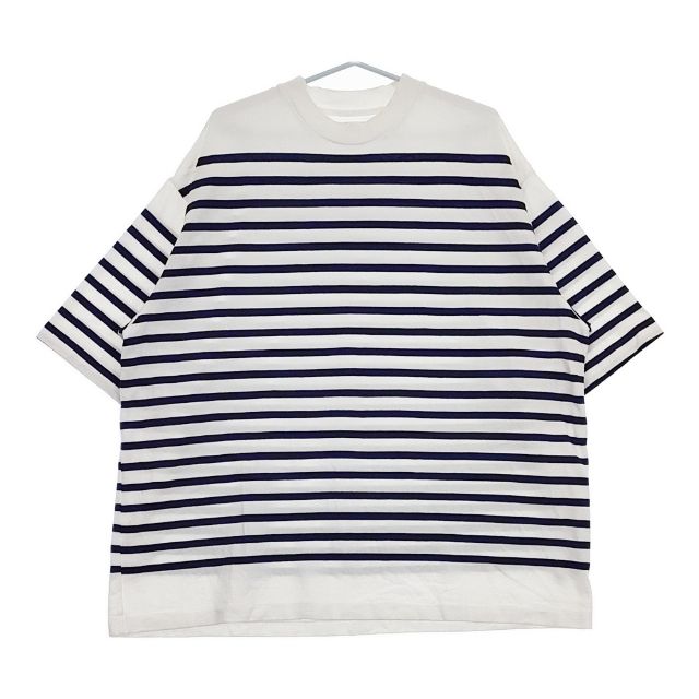 Rakuten - blurhms Border Harf-sleeve Tee バスクボーダー 定価19800円 半袖Tシャツ カットソー ホワイト ブルー メンズ ブラームス【中古】5-0501S