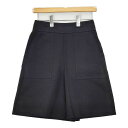 IENA 二重織ギャバBOXYショーツ 定価15400円 22030900210010 ショートパンツ ハーフパンツ ショーツ 22SS ブラック レディース イエナ【中古】5-0612S