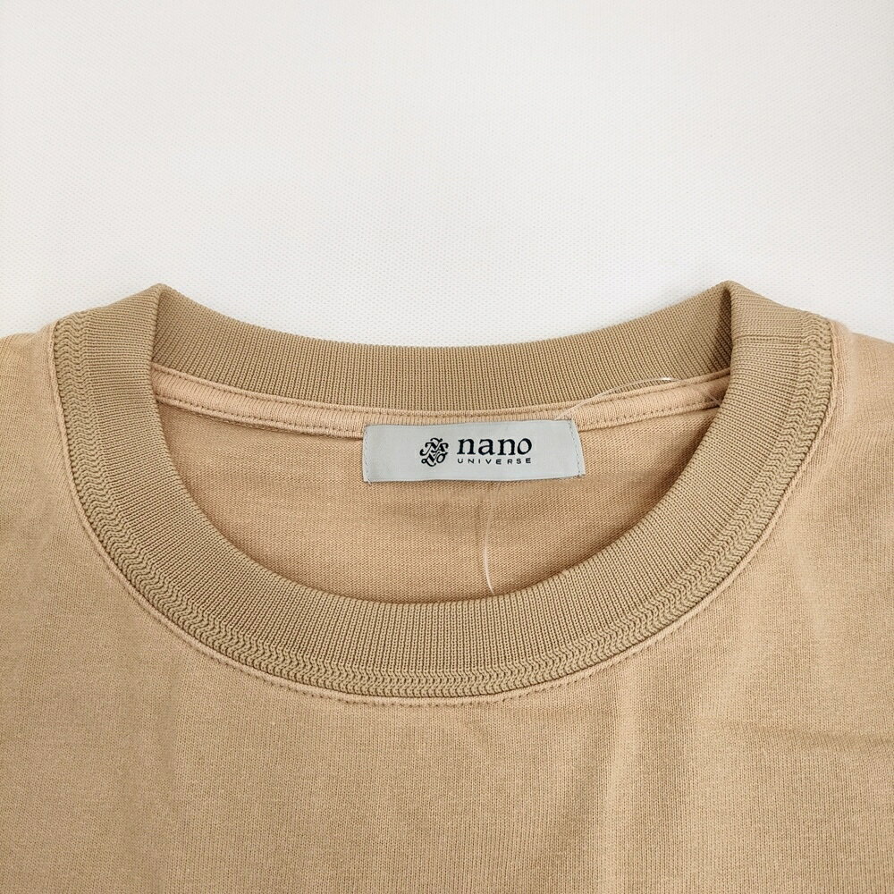 nano universe コットンワイドスリットプルオーバー 長袖Tシャツ カットソー ロンT ベージュ レディース ナノユニバース【中古】5-0809M auc-gee-jee-10177793 ブランド古着の専門店 ジージー サンプル画像3