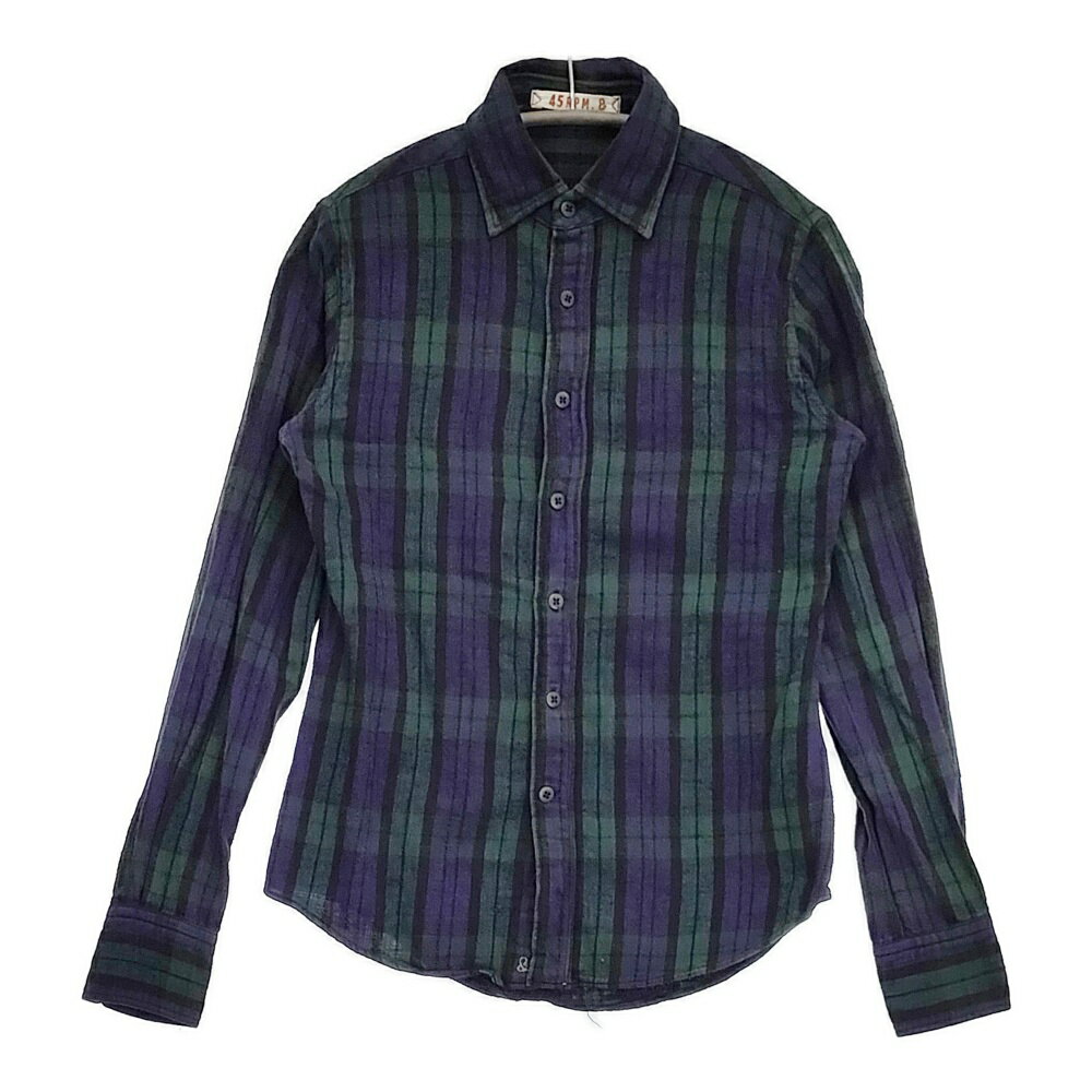 45R/45rpm 四角Tシャツ コットン サイズ1 長袖Ｔシャツ カットソー ロンＴ グリーン レディース フォーティーファイブアールピーエム【中古】6-0329M△ 45R/45rpm 四角Tシャツ コットン サイズ1 長袖Tシャツ カットソー