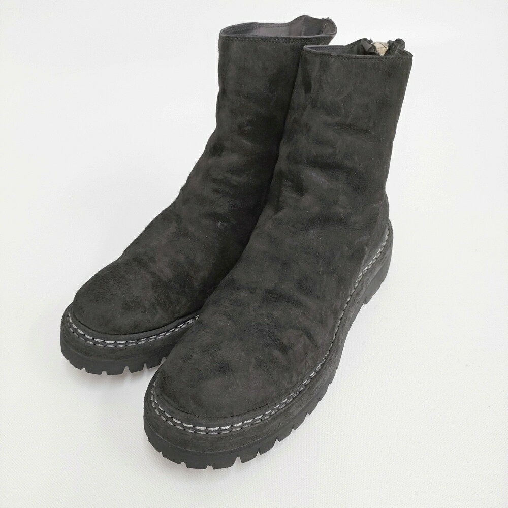 GUIDI Back Zip Boots HORSE REVERSE 37サイズ 796V_N 定価261800円 バックジップ ブーツ ブラック レディース グイディ【中古】6-0612T