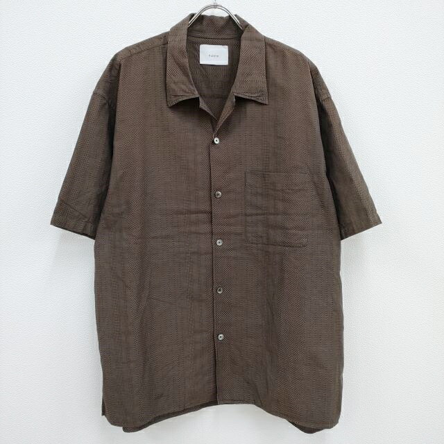 nuterm Willie Open Collar S/S Shirts 定価26400円 サイズM 半袖シャツ ブラウン メンズ ニューターム【中古】3-0815S♪