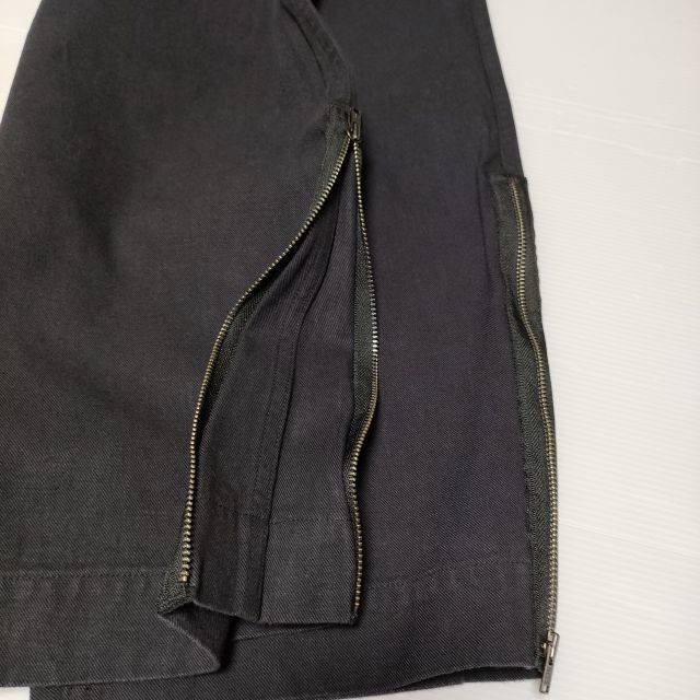 MHL. 595-2243500 FADED COTTON TWILL 裾ジップ パンツ 2022 ネイビー レディース エムエイチエル【中古】3-1004G