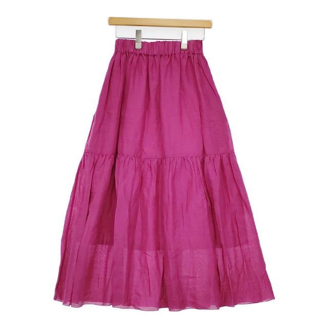 sacra RAMIE LAWN SKIRT ラミーローンスカート 36 定価31900円 121126121 ロングスカート ピンク レディース サクラ【中古】6-0228M